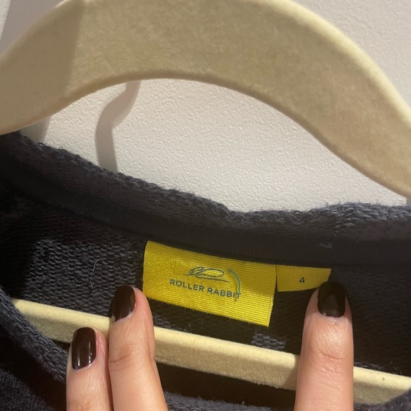 Roller Rabbit Embroidered Sweatshirt Dress- Sz 4 - Picture 5 of 5